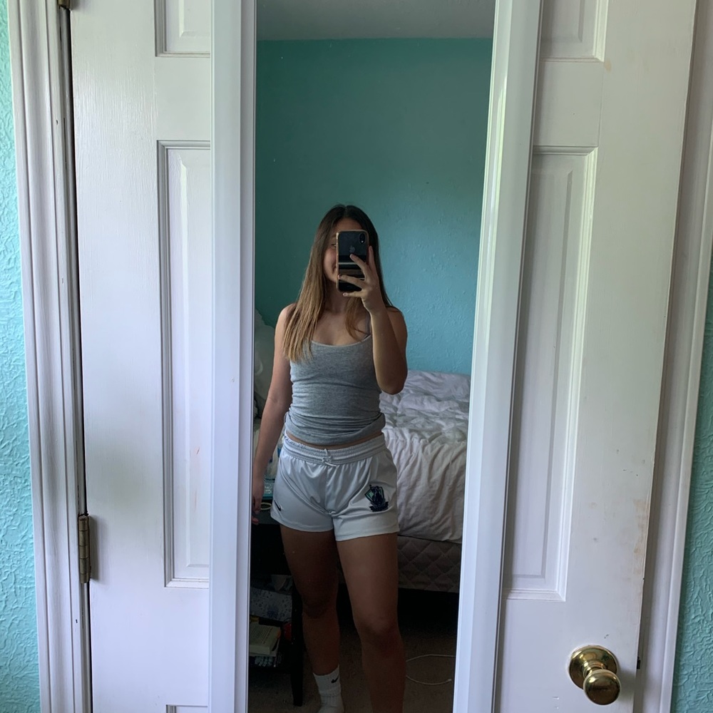 white nike soccer shorts